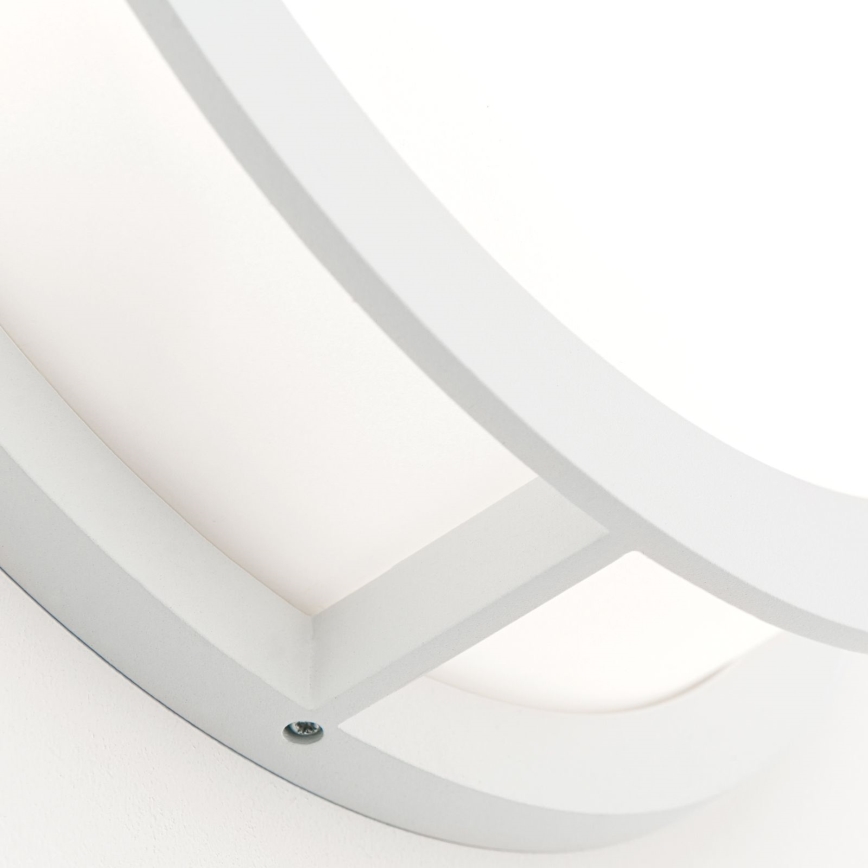Luminaire d'extérieur HENRY 2xE27/15W/230V Ø 30 cm IP44 blanc