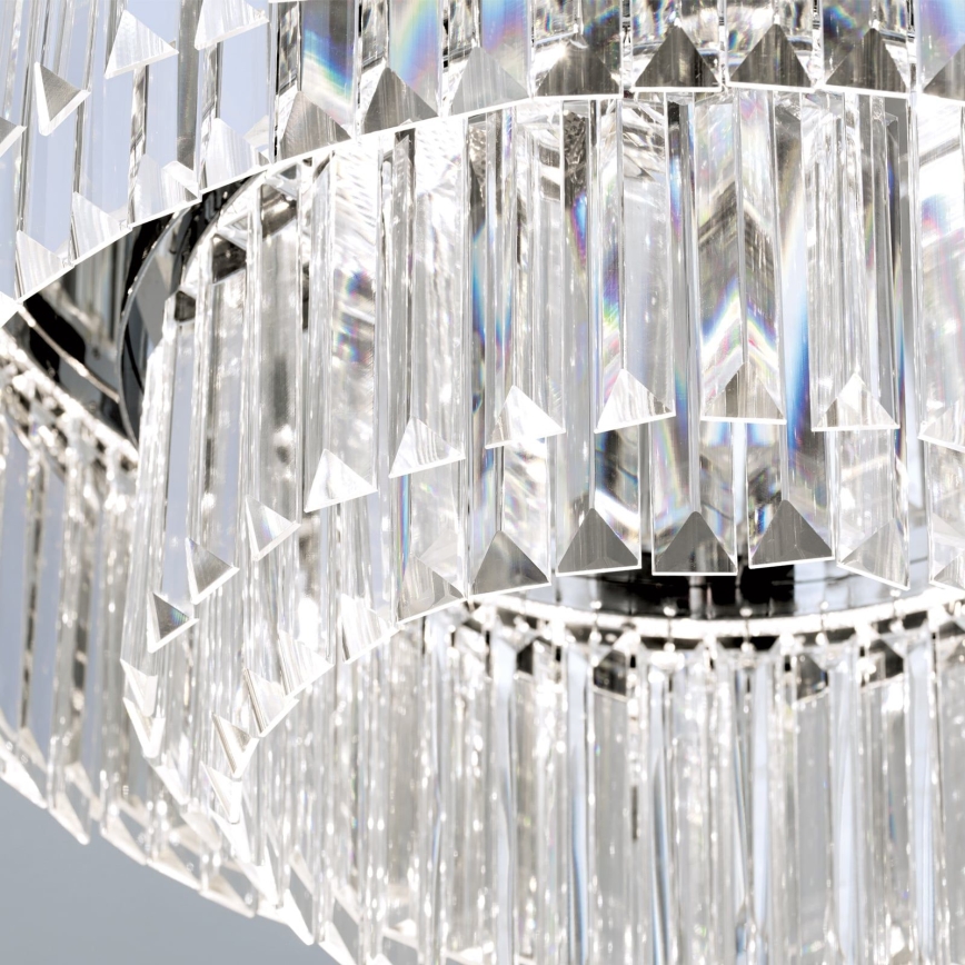 Plafonnier à intensité variable en cristal PRISM LED/80W/230V d. 55 cm chrome brillant