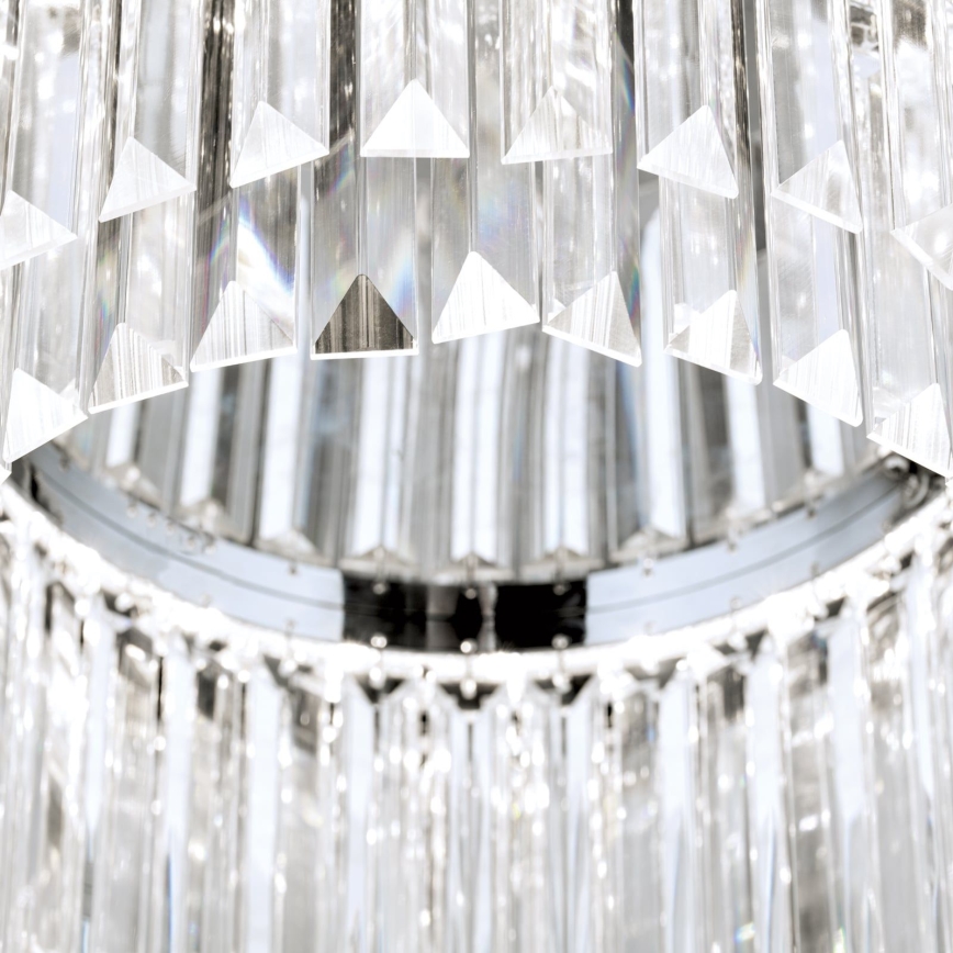 Plafonnier à intensité variable en cristal PRISM LED/80W/230V d. 55 cm chrome brillant