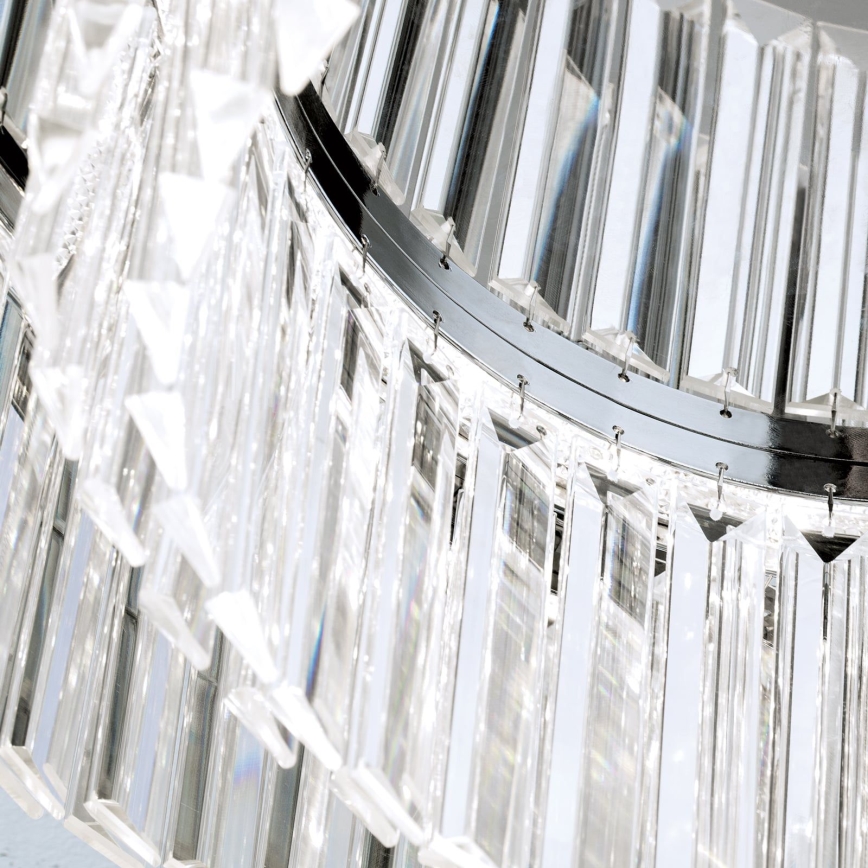 Plafonnier à intensité variable en cristal PRISM LED/80W/230V d. 55 cm chrome brillant