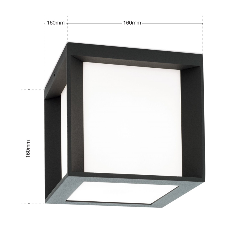 Luminaire extérieur HENRY 1xE27/15W/230V 16x16 cm IP44 anthracite