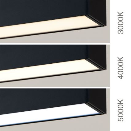 Plafonnier/suspension LED 2 en 1 PALKKI LED/38W/230V 3000/4000/5000K noir