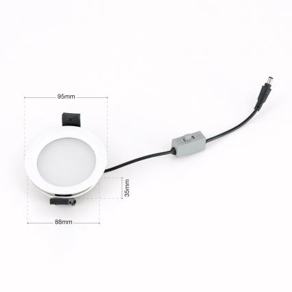 Spot encastré LED dimmable pour salle de bains OFFICE LED/10W/230V 3000/4000/6000K Ø 9,5 cm UGR19 IP44 blanc