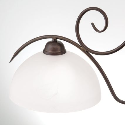 Lustre suspendu sur chaîne RULA 2xE27/40W/230V blanc/bronze