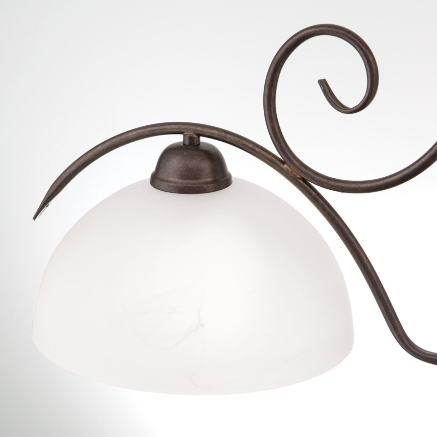 Lustre suspendu sur chaîne RULA 2xE27/40W/230V blanc/bronze