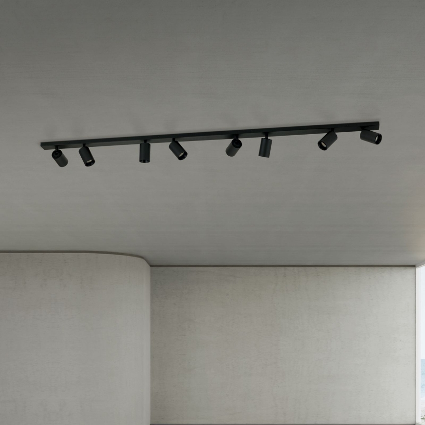 Plafonnier à spots SEAN 8x GU10/13W/230V, noir