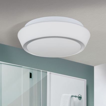 Plafonnier de salle de bains TENA 2xE27/60W/230V Ø 30 cm IP44 blanc