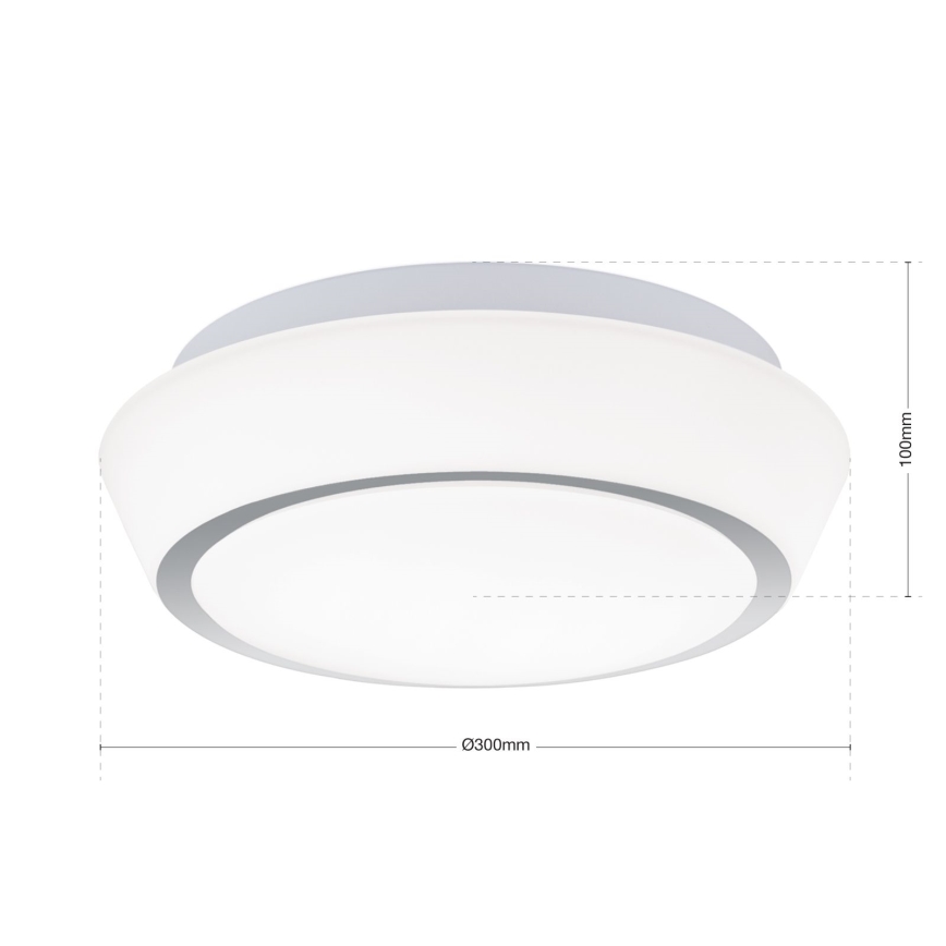 Plafonnier de salle de bains TENA 2xE27/60W/230V Ø 30 cm IP44 blanc