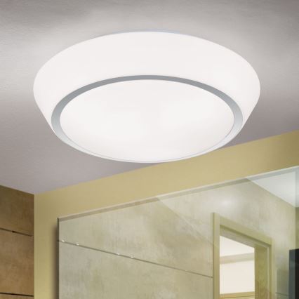 Plafonnier de salle de bains TENA 3xE27/60W/230V Ø 38 cm IP44 blanc