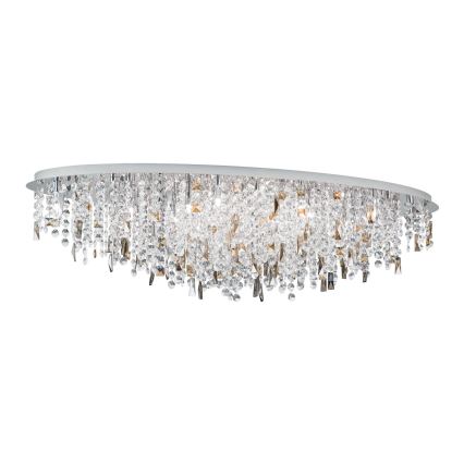 Plafonnier en cristal CRYSTALRIVER 21xG9/40W/230V chrome brillant