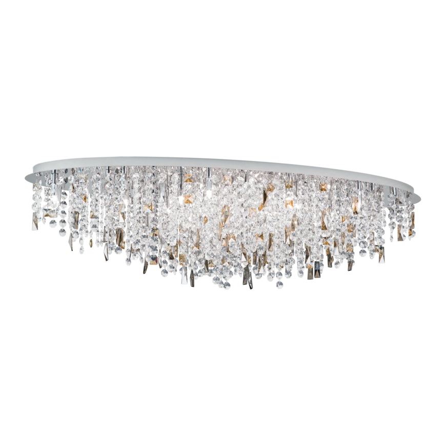Plafonnier en cristal CRYSTALRIVER 21xG9/40W/230V chrome brillant