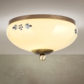 Orion - Plafonnier LANDHAUS 1xE27/60W/230V Ø 21 cm bronze/beige/bleu