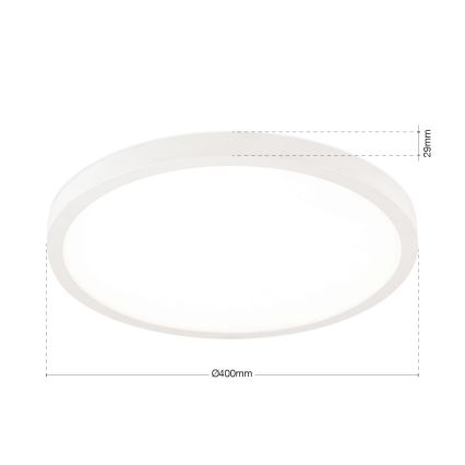 Plafonnier LED dimmable DISC LED/30W/230V 2700/3000/4000K Ø 40 cm blanc