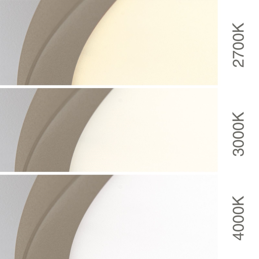 Plafonnier LED KANT 66 W, 230 V — 2700/3000/4000 K (réglables), Ø 80 cm, beige