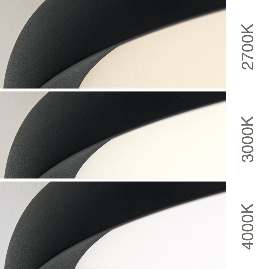 Plafonnier LED KANT, 30 W, 230 V, 2700/3000/4000 K, Ø 40 cm, noir