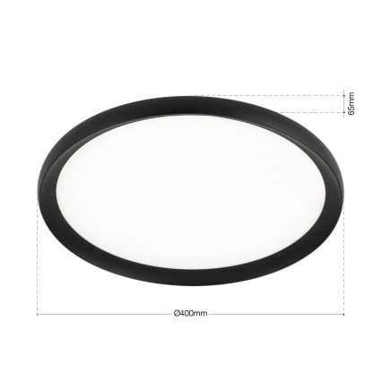 Plafonnier LED KANT, 30 W, 230 V, 2700/3000/4000 K, Ø 40 cm, noir