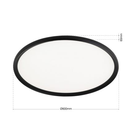 Plafonnier LED KANT LED/50W/230V 2700/3200/4000K Ø 60 cm noir