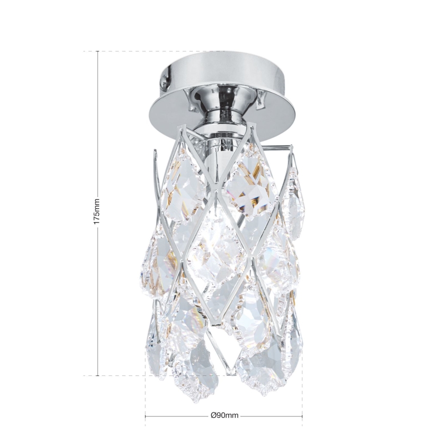 Plafonnier RITA 1xG9/40W/230V Ø 9 cm chromé brillant