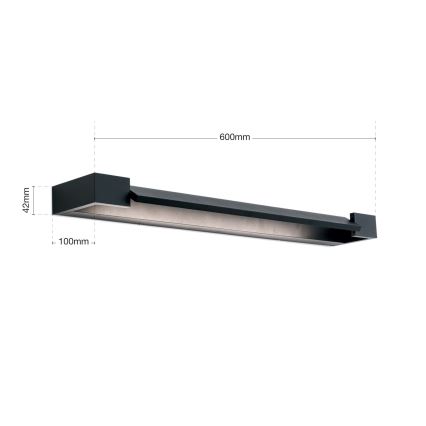 Éclairage de miroir salle de bain MARILYN LED/18W/230V 60 cm IP44 noir