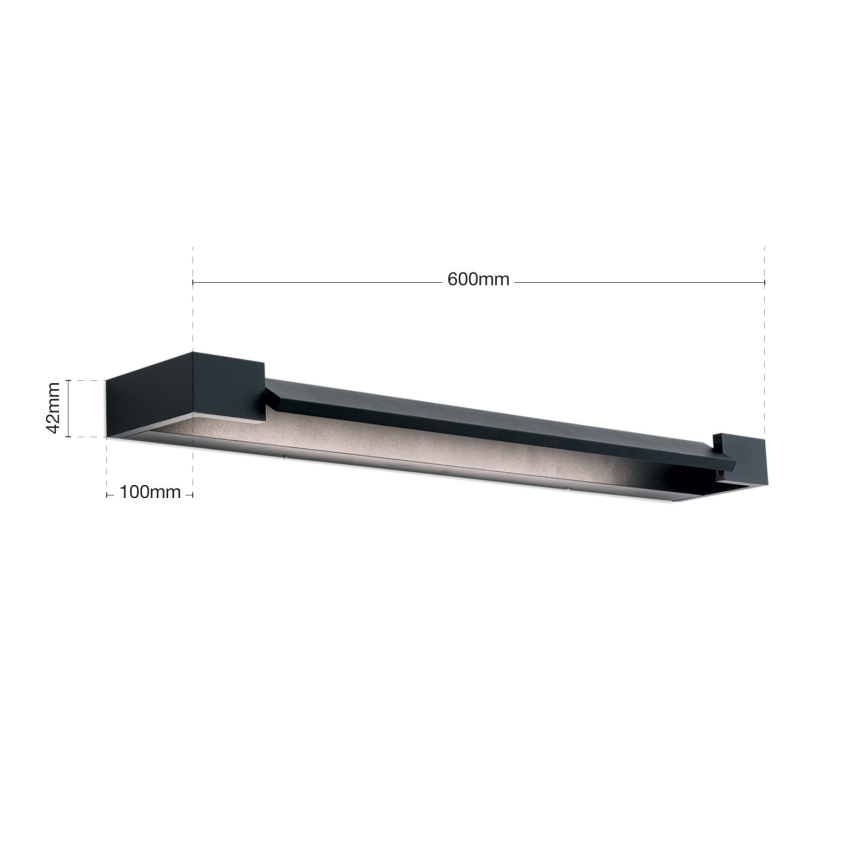 Éclairage de miroir salle de bain MARILYN LED/18W/230V 60 cm IP44 noir