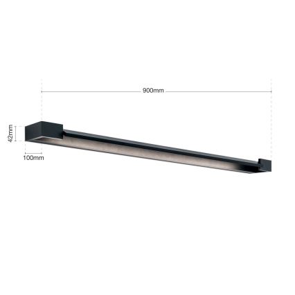 Éclairage de miroir salle de bain MARILYN LED/24W/230V 90 cm IP44 noir