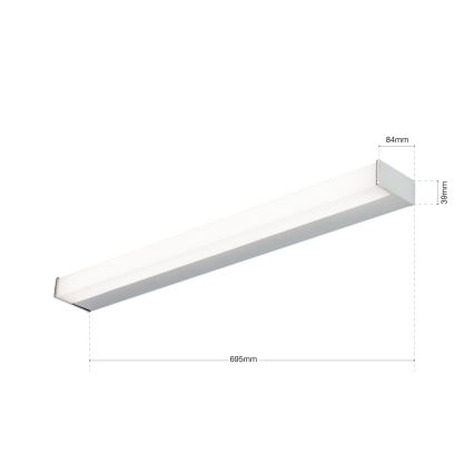 Éclairage de miroir MARILYN LED/17W/230V 69,5 cm chrome brillant
