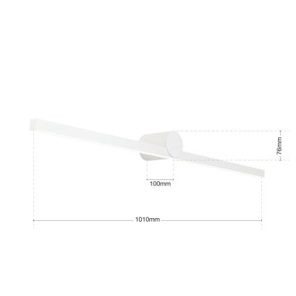 Éclairage de miroir salle de bain BEAUTY LED/24W/230V 101 cm IP54 blanc