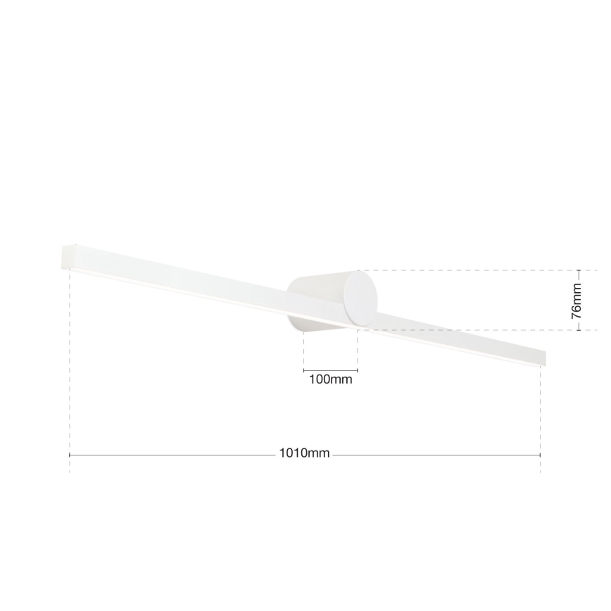 Éclairage de miroir salle de bain BEAUTY LED/24W/230V 101 cm IP54 blanc