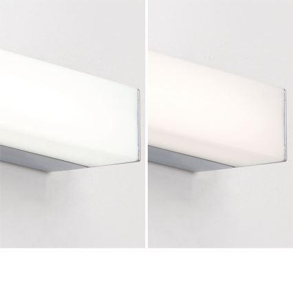 Éclairage de miroir salle de bain HORIZON LED/18W/230V 3000/4000K 90 cm IP44 argent