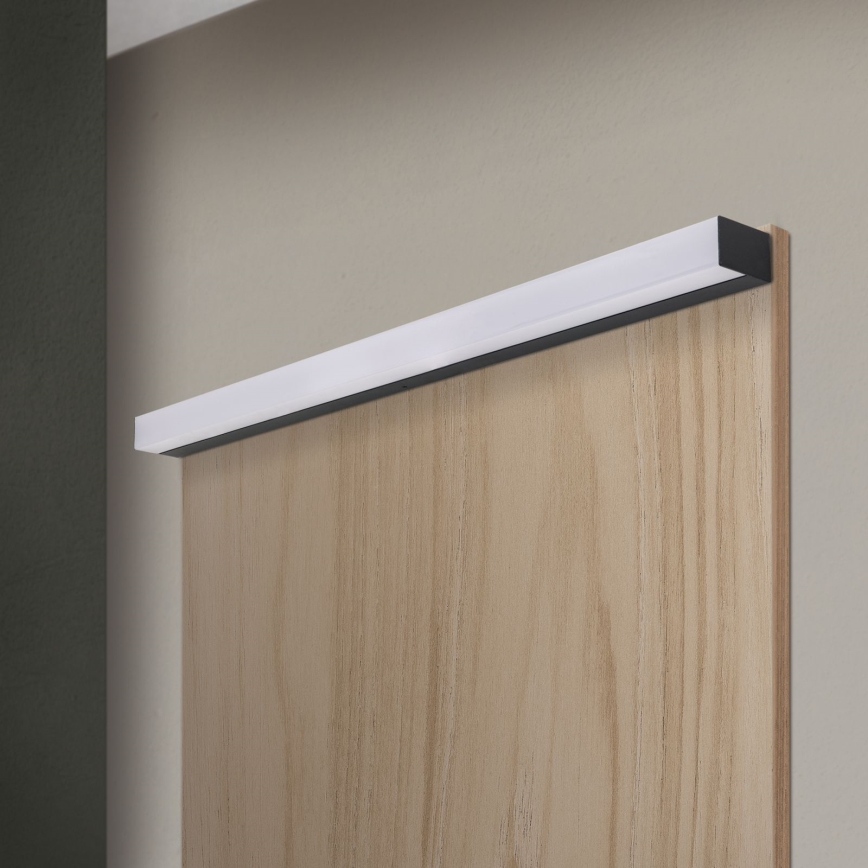 Éclairage de miroir salle de bain HORIZON LED/18W/230V 3000/4000K 90 cm IP44 noir
