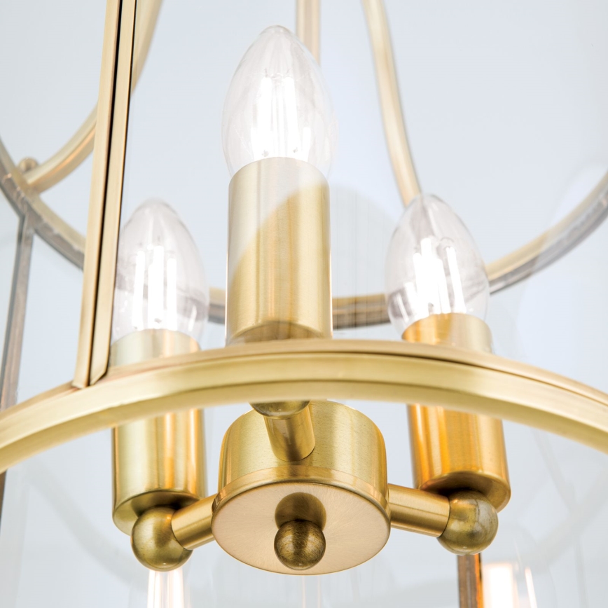 Lustre sur chaîne BRUNO 3xE14/40W/230V Ø 25 cm doré