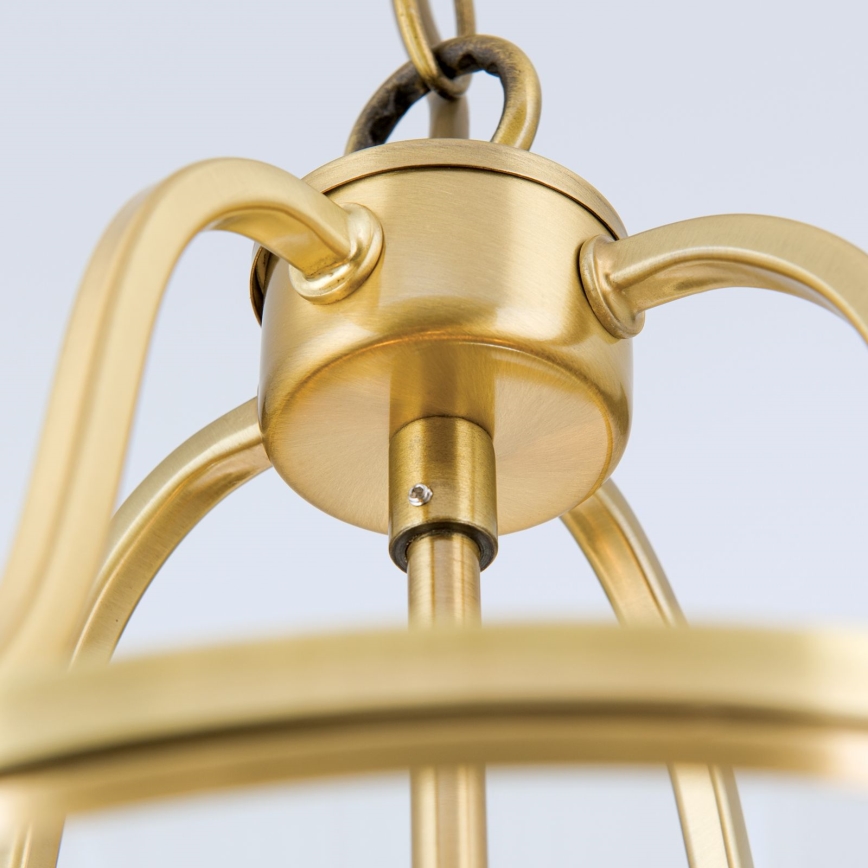 Lustre sur chaîne BRUNO 3xE14/40W/230V Ø 25 cm doré