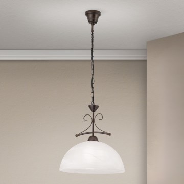 Orion - Suspension à chaîne RULA 1xE27/40W/230V Ø 35 cm blanc/bronze