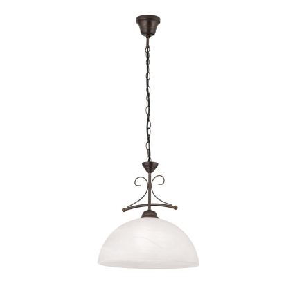 Suspension à chaîne RULA 1xE27/40W/230V Ø 35 cm blanc/bronze
