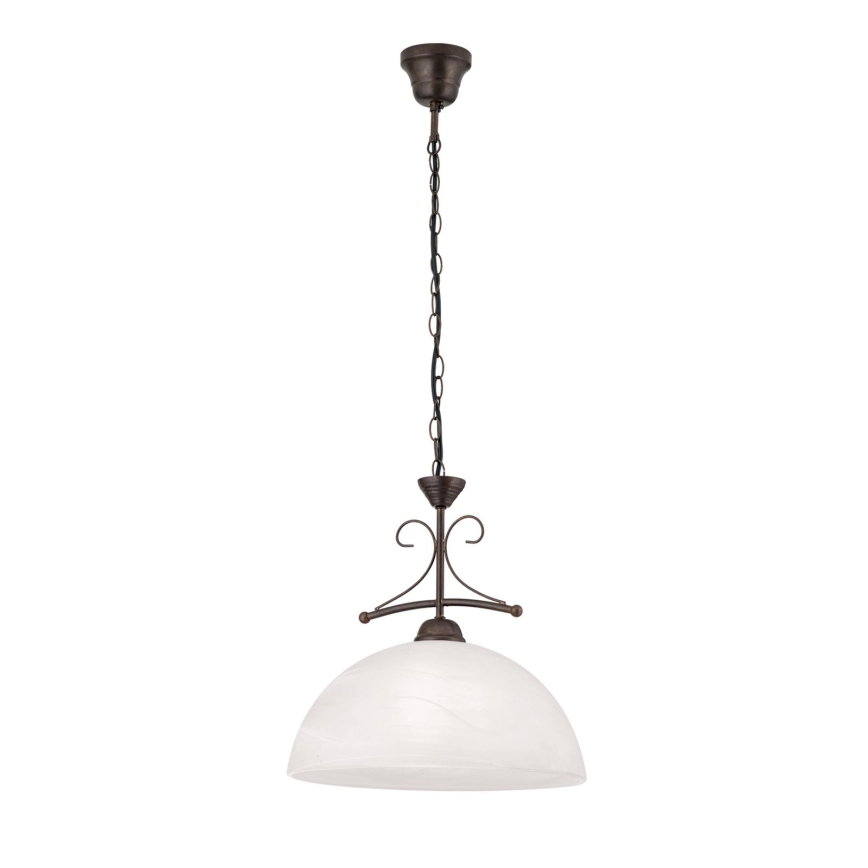 Suspension à chaîne RULA 1xE27/40W/230V Ø 35 cm blanc/bronze