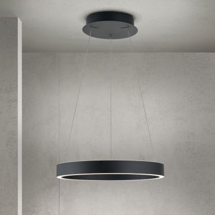 Suspension LED dimmable sur câble KOLK LED/40W/230V 2700/3000/4000K Ø 40 cm noire