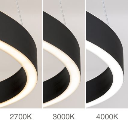 Orion - Suspension LED dimmable sur câble KOLK LED/60W/230V 2700/3000/4000K Ø 60 cm noir