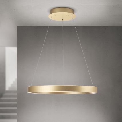 suspension LED dimmable sur câble KOLK LED/60W/230V 2700/3000/4000K Ø 60 cm dorée