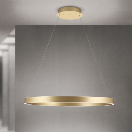 Suspension LED dimmable sur câble KOLK LED/80W/230V 2700/3000/4000K diam. 80 cm dorée