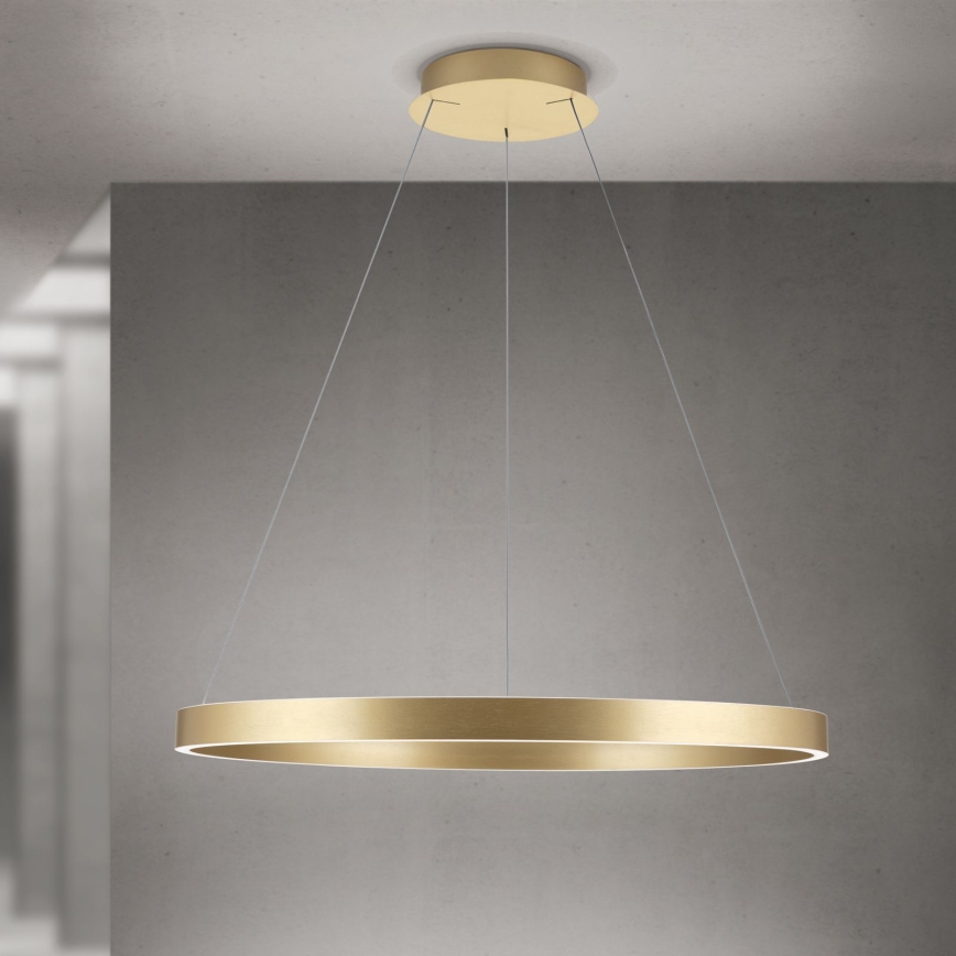 Suspension LED dimmable sur câble KOLK LED/80W/230V 2700/3000/4000K diam. 80 cm dorée