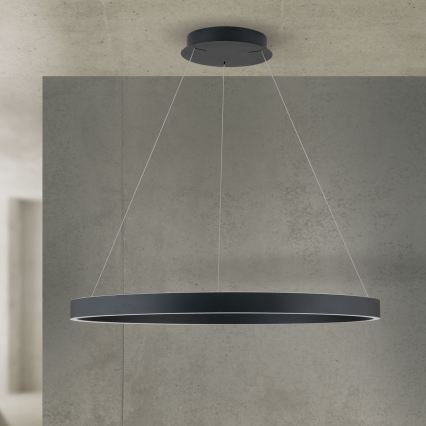 Suspension LED dimmable sur câble KOLK LED/80W/230V 2700/3000/4000K Ø 80 cm noir