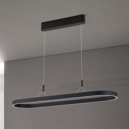 Suspension CARRARA sur câble LED/80W/230V 2700/3000/4000K noire
