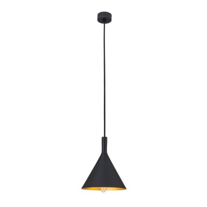 Suspension à câble GUNDA 1 x E14/40 W/230 V Ø 16,5 cm noir/doré
