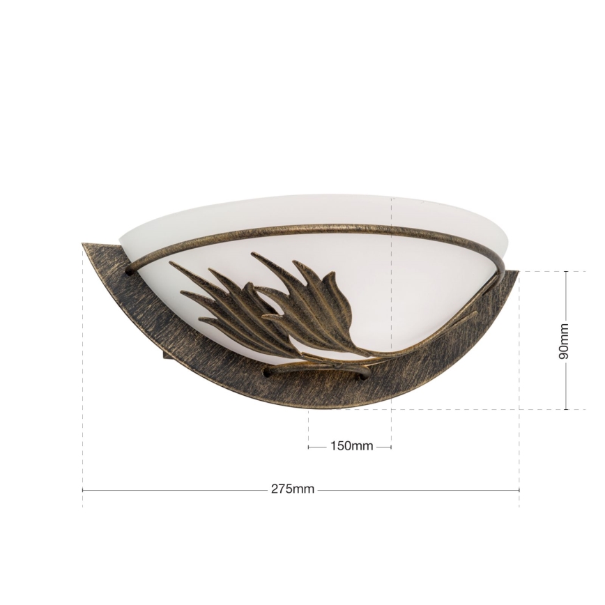 Applique murale FLEUR 1xE14/60W/230V bronze