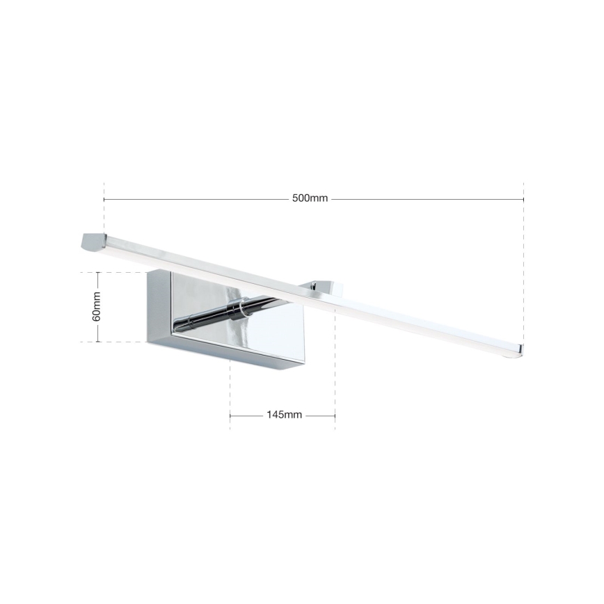 Applique pour tableau PUBLIO LED/10W/230V 50 cm chrome brillant