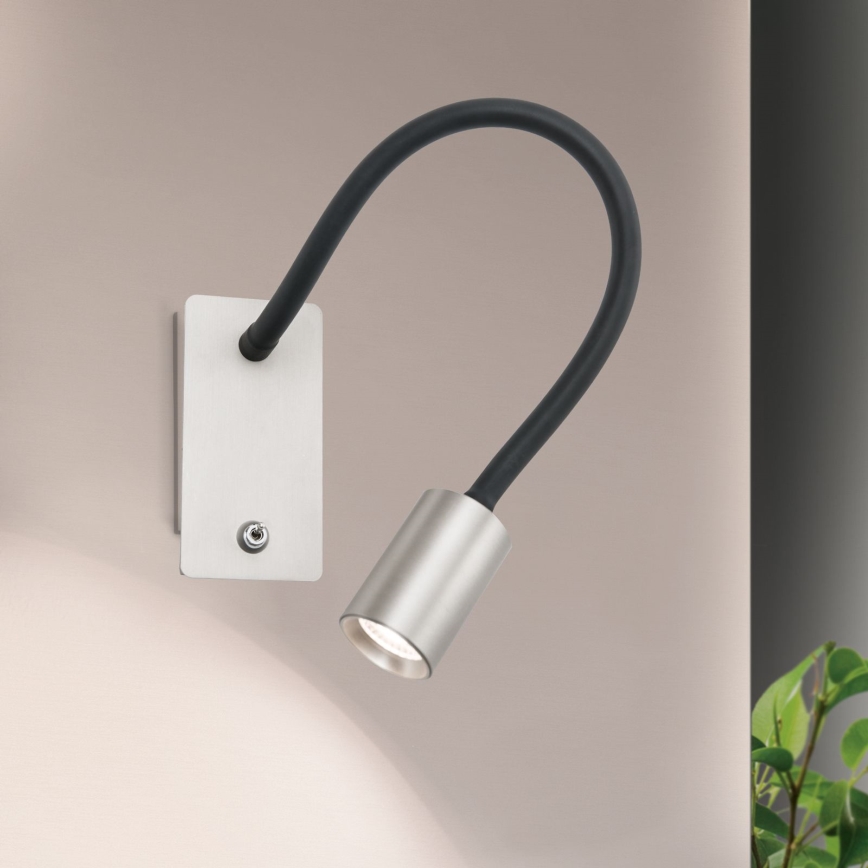 Petite applique flexible LED KURT LED/5W/230V argenté
