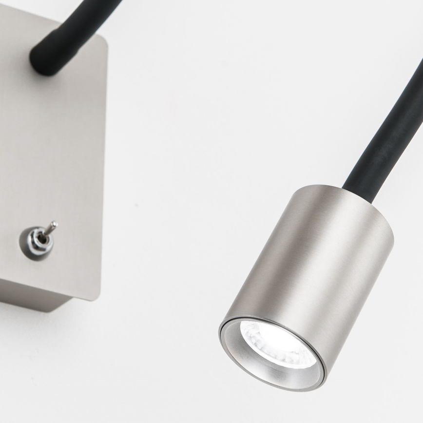 Petite applique flexible LED KURT LED/5W/230V argenté