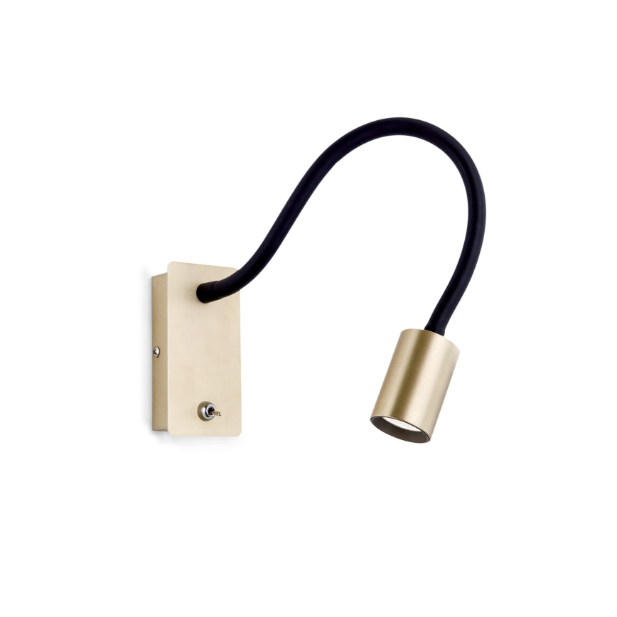 Petite applique murale flexible KURT LED/5W/230V doré
