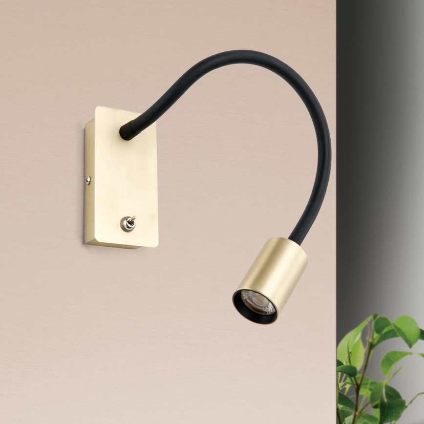 Petite applique murale flexible KURT LED/5W/230V doré
