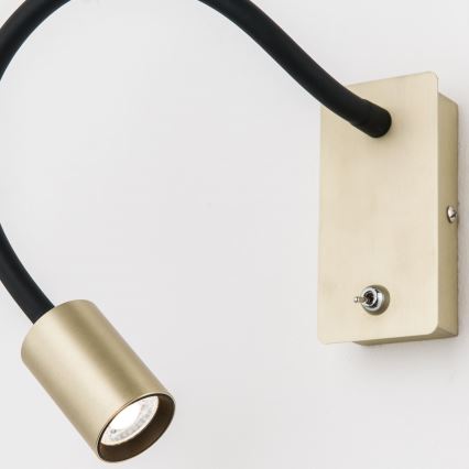 Petite applique murale flexible KURT LED/5W/230V doré